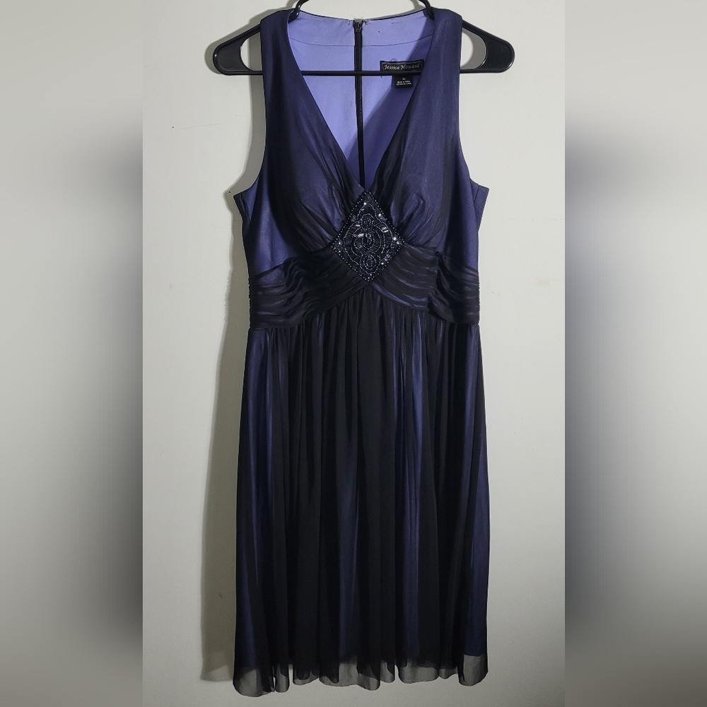 Jessica Howard Navy Sleeveless Short Formal Dress Size 10